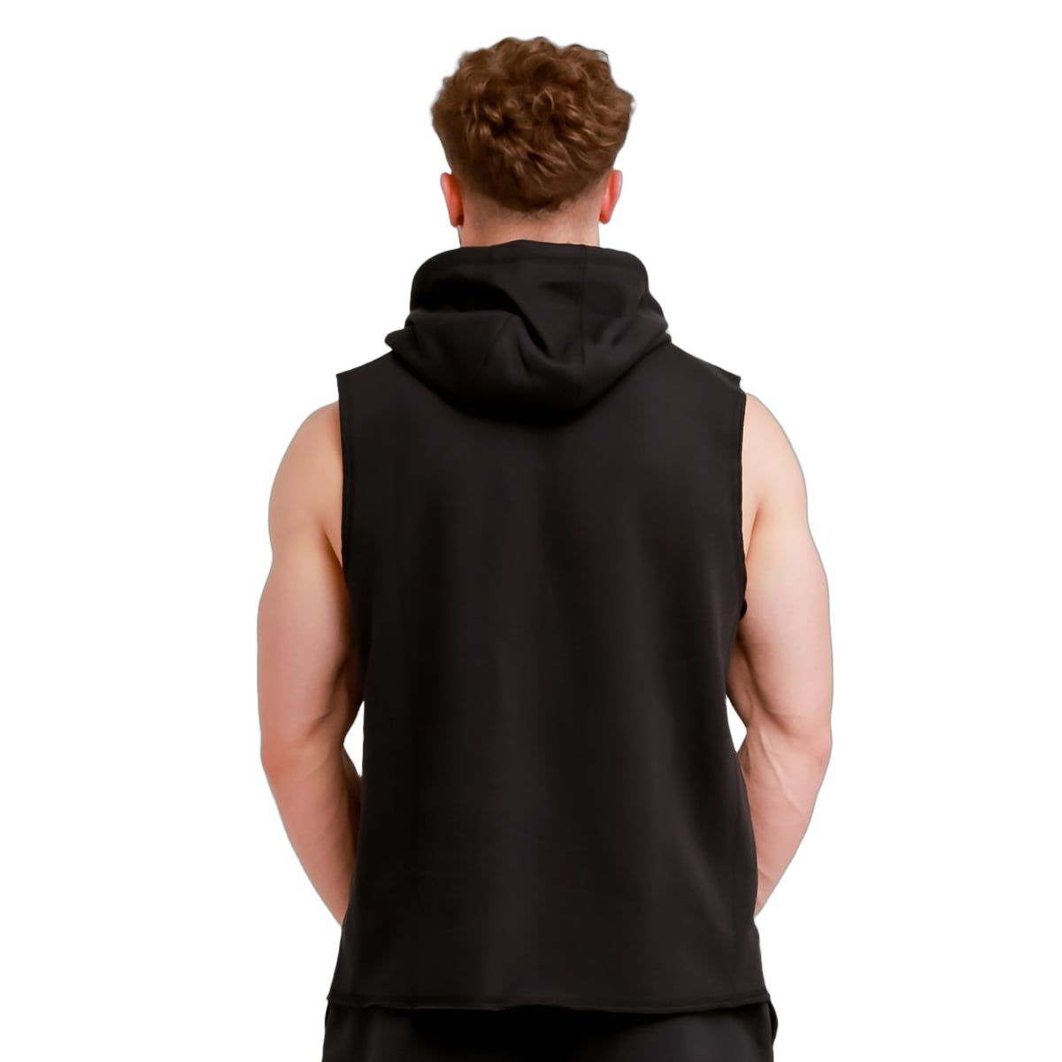 GymBeam Gilet uomo Unity regular fit con cappuccio senza maniche nero