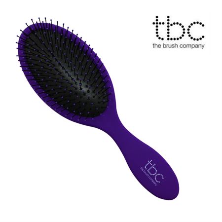 Spazzola per capelli TBC Wet & Dry viola con setole nere.