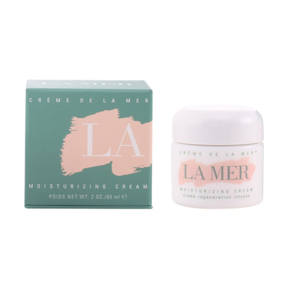 Confezione prodotto con vasetto e scatola. Scritta: La Mer, moisturizing cream, crème régénération intense.