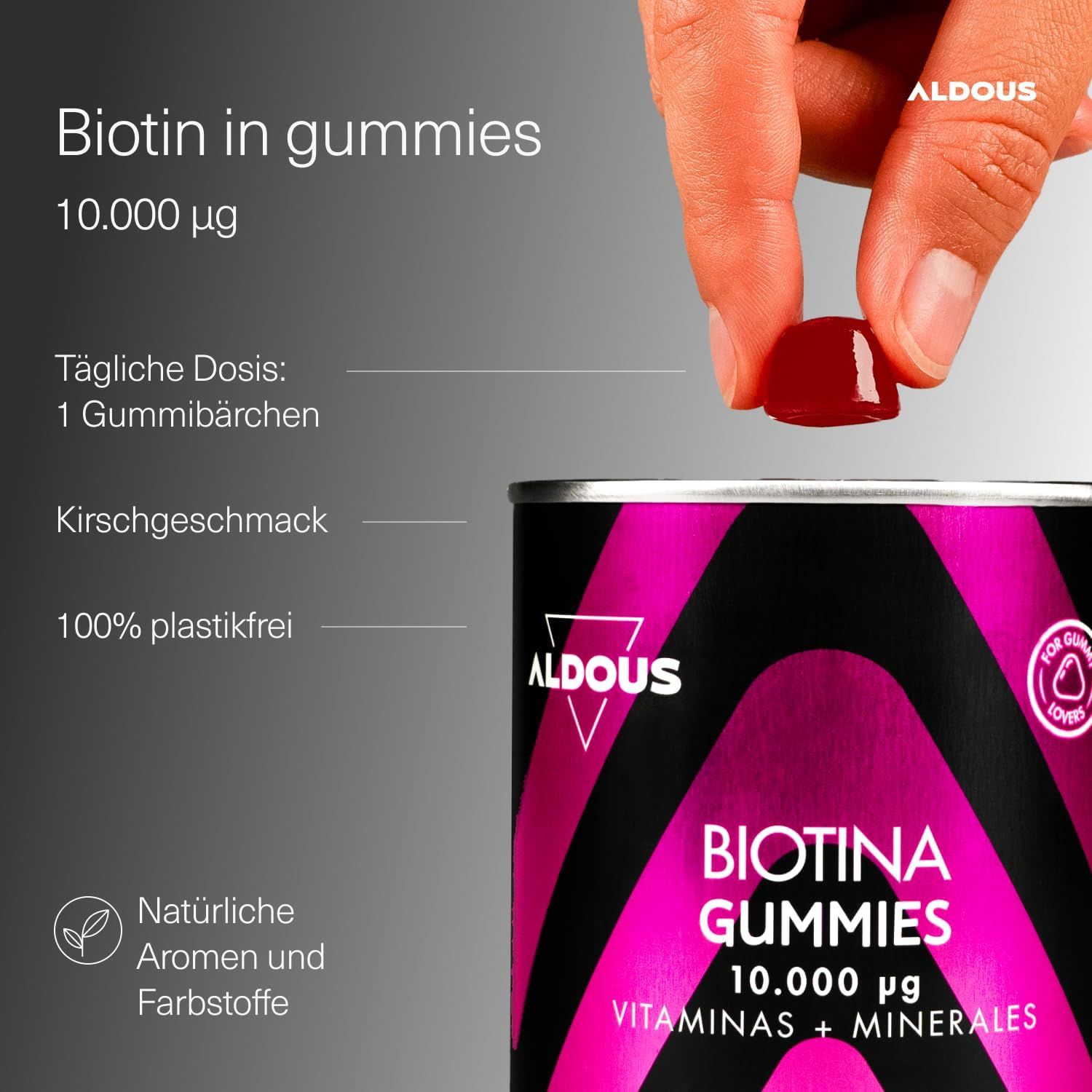 Aldous Caramelle Gommose alla Biotina per Capelli