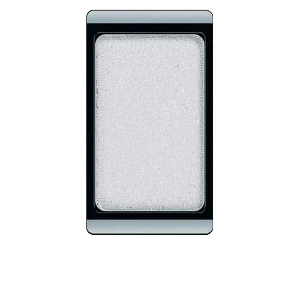 Ombretto rettangolare. Colore grigio argento. Cornice nera con bordo argentato.