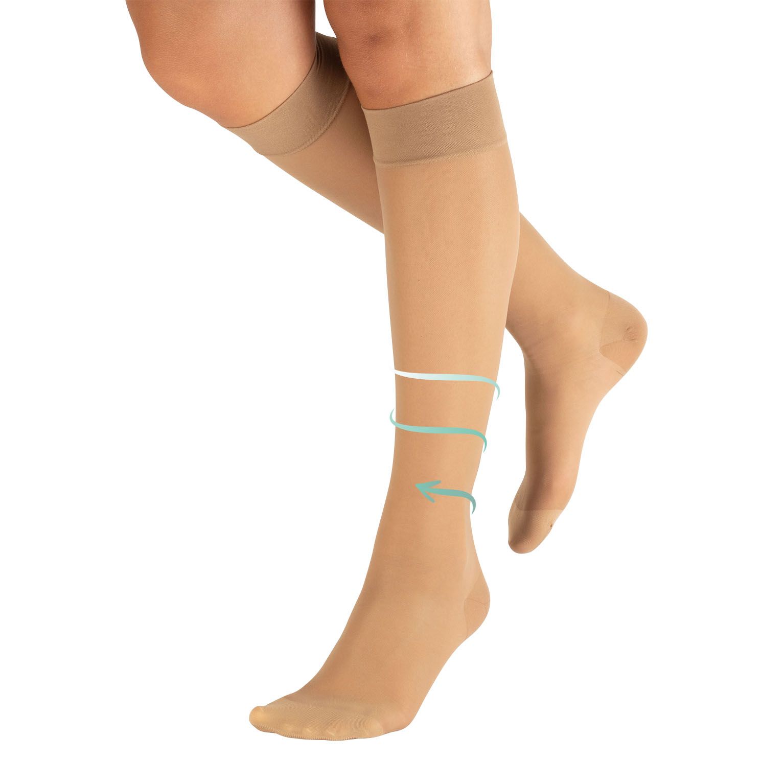 CALZITALY Gambaletti Compressione Graduata Forte 140 den 15-21 mm/Hg ...