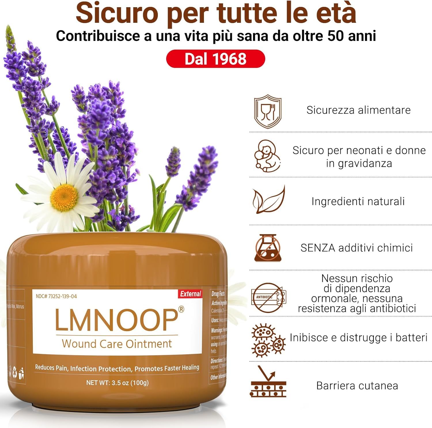 LMNOOP crema per piaghe da decubito e unguento per la cura della pelle