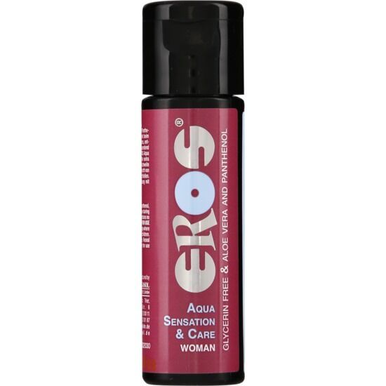 Eros Aqua Sensation & Care Gel lubrificante per donne, senza glicerina, con aloe vera e pantenolo.