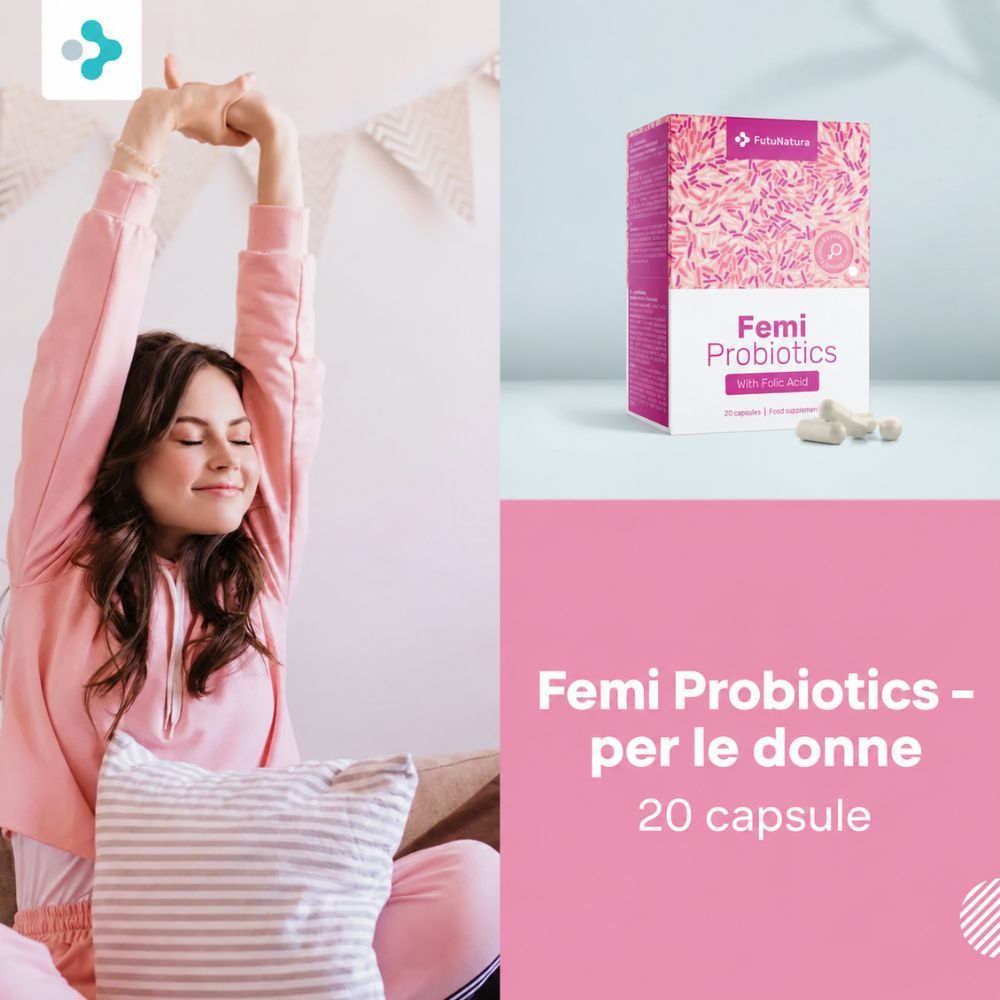 Due scatole Femi Probiotics. Per donne, 20 capsule. Soluzione naturale.