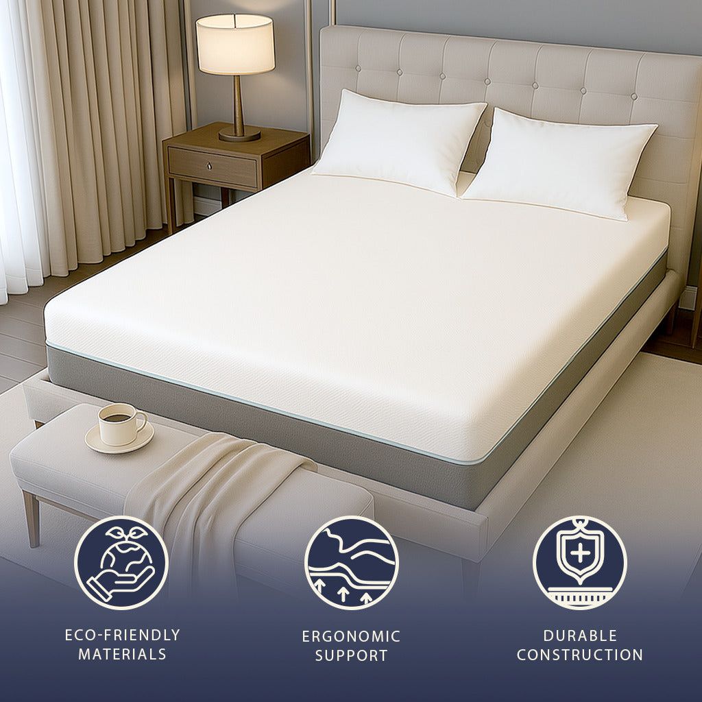 The White Stone Materasso 160x190 in Memory Foam e Molle Insacchettate | Altezza 25 cm