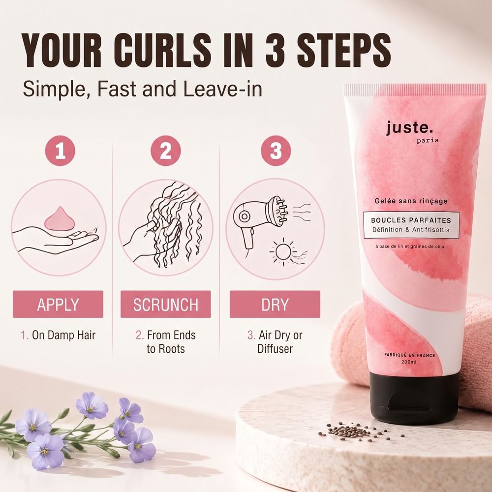 Gel per ricci senza risciacquo Juste. Paris per ricci definiti, 200ml.