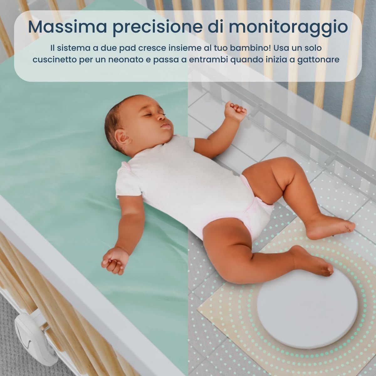 Monitor per il movimento respiratorio del bambino e baby monitor Babysense