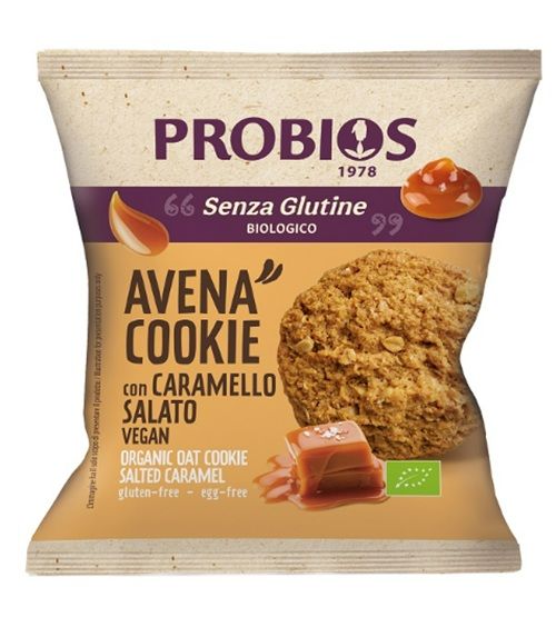 Avena cookies con caramello salato senza glutine - Probios