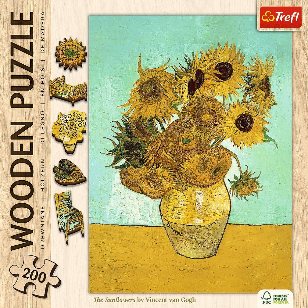 Puzzle in legno trefl Arte: Vincent van Gogh - Girasole 200 pezzi