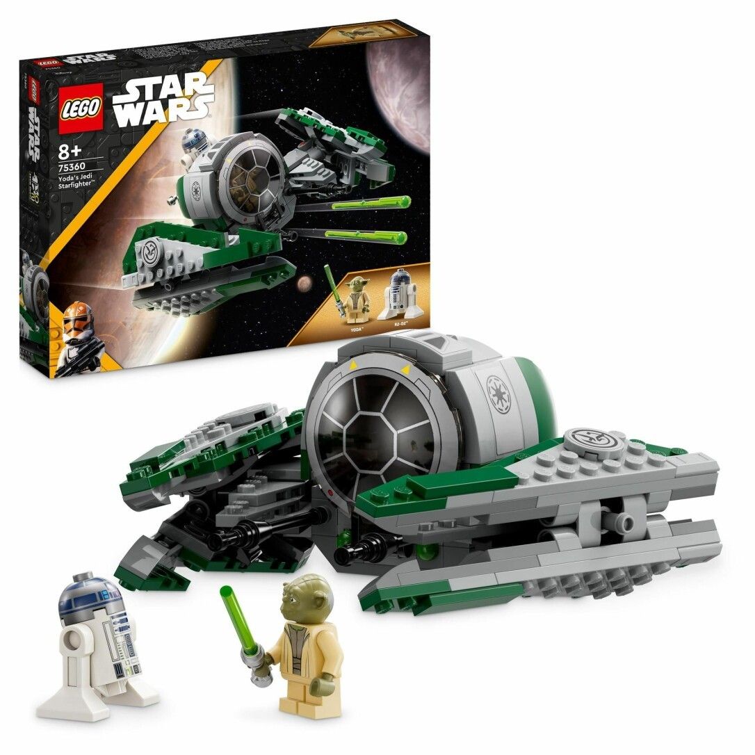 LEGO Star Wars 75360 Jedi Starfighter di Yoda, Veicolo Giocattolo da The Clone Wars, Minifigure di