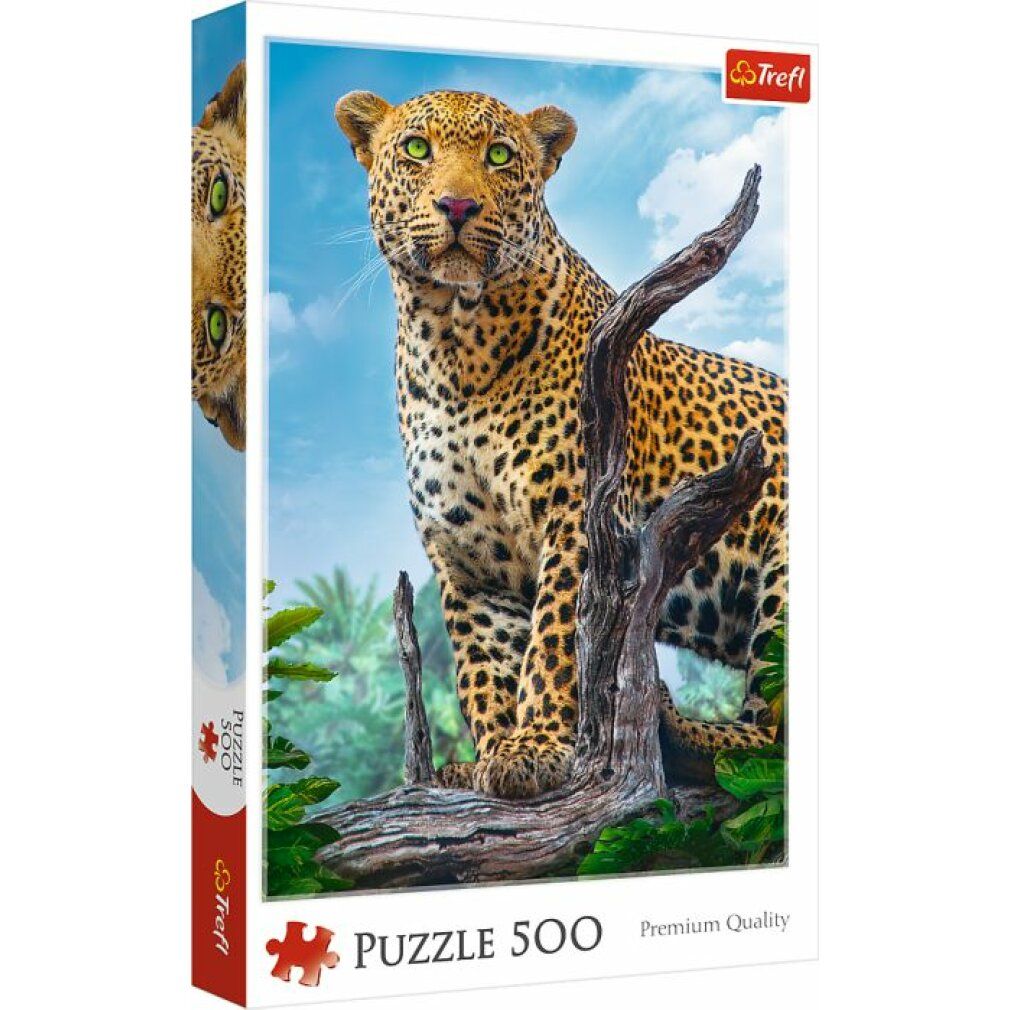 Puzzle premium 500 pezzi - leopardo selvatico