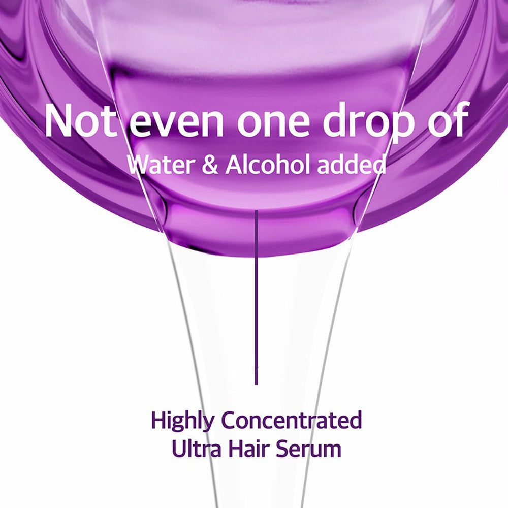 Siero per capelli altamente concentrato: senza aggiunta di acqua o alcol.