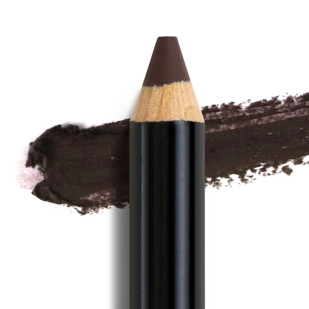 Matita occhi marrone. Matita nera con mina marrone. Tratto marrone. Matita di legno.