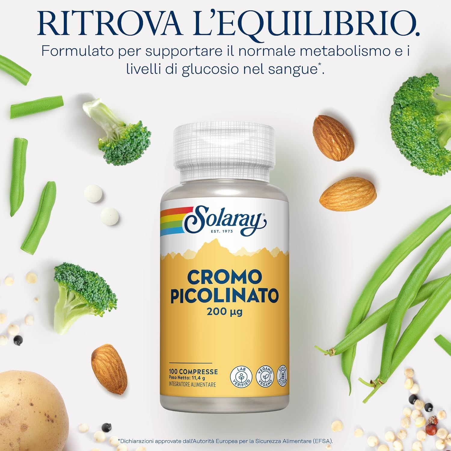 Solaray Cromo Picolinato Compresse