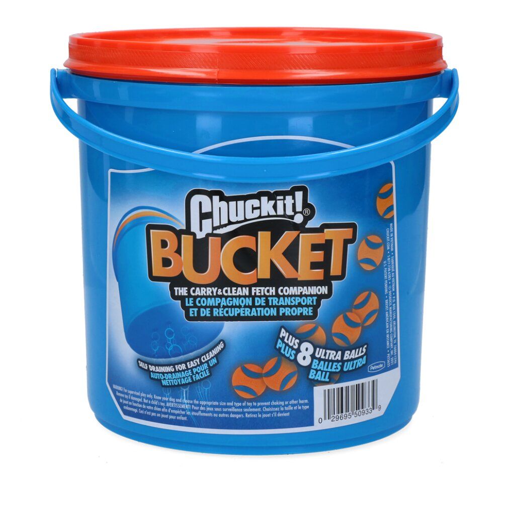 Chuckit Bucket con ultra ball Medium 8 pezzi.