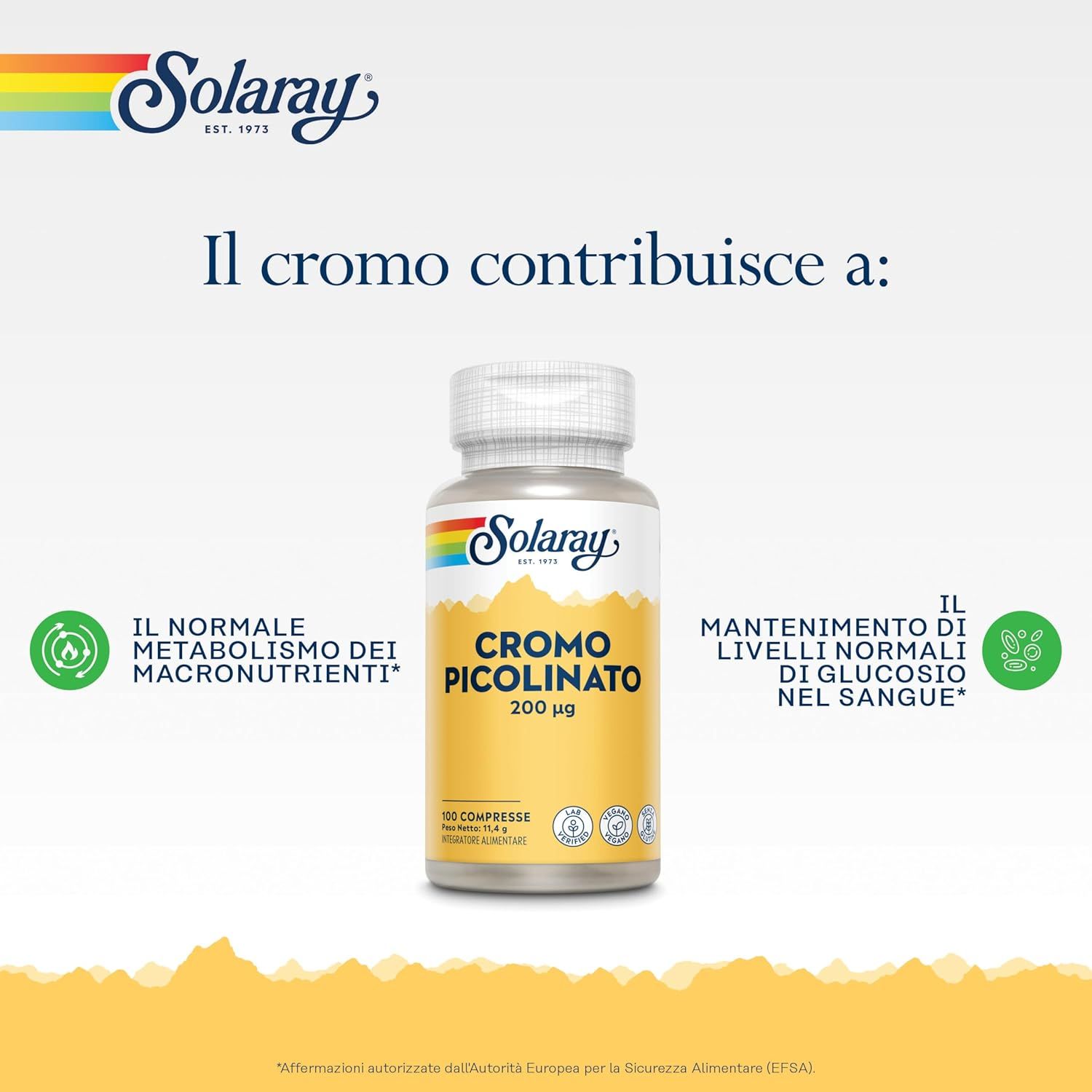 Solaray Cromo Picolinato Compresse