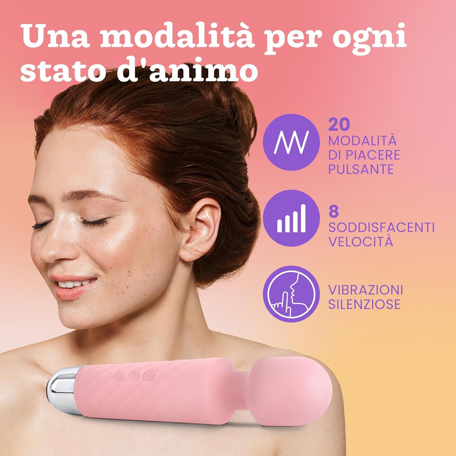 Oliver James Vibratore per donne – Silenzioso e potente, colore rosa pastello