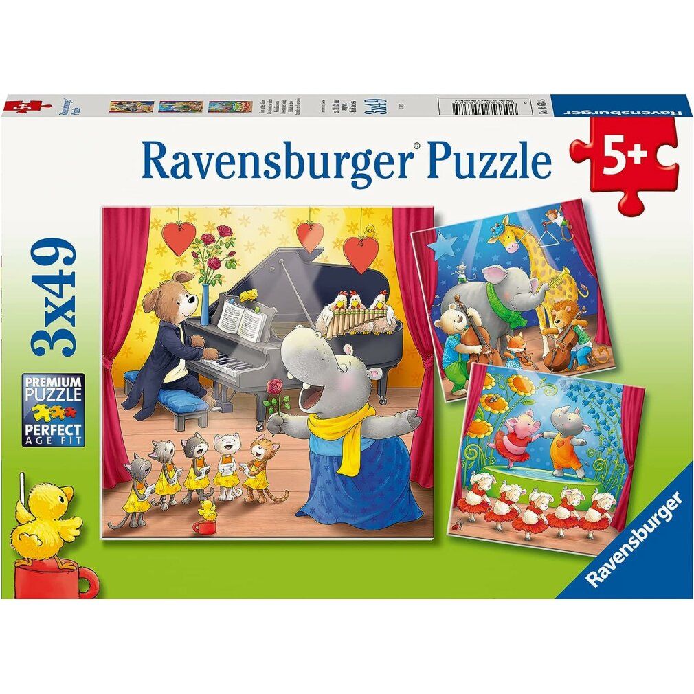 Puzzle ravensburger Animali della fattoria 3x49 pezzi