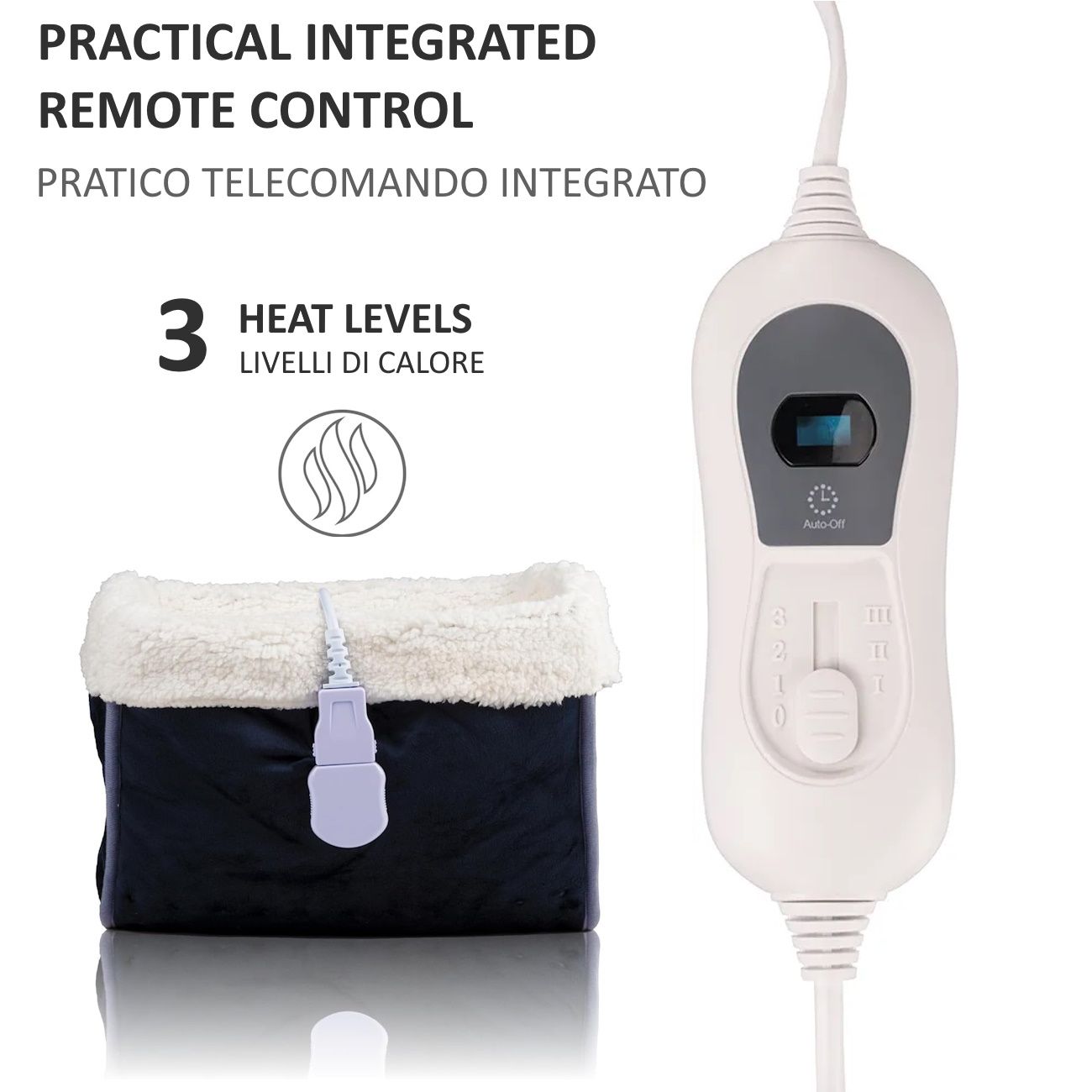 Scaldapiedi Elettrico Con 3 Livelli di Calore FF