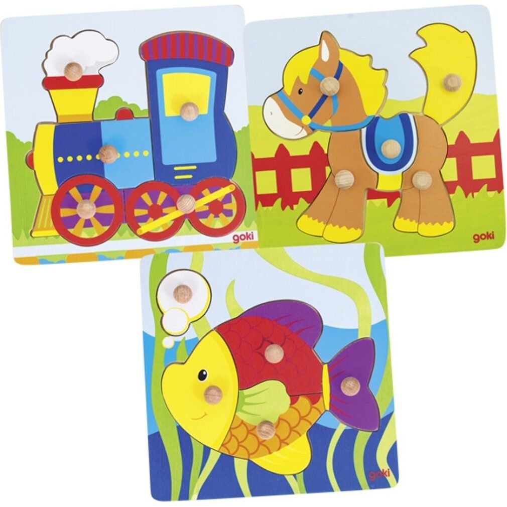 goki puzzle in legno cavallo 5 pezzi