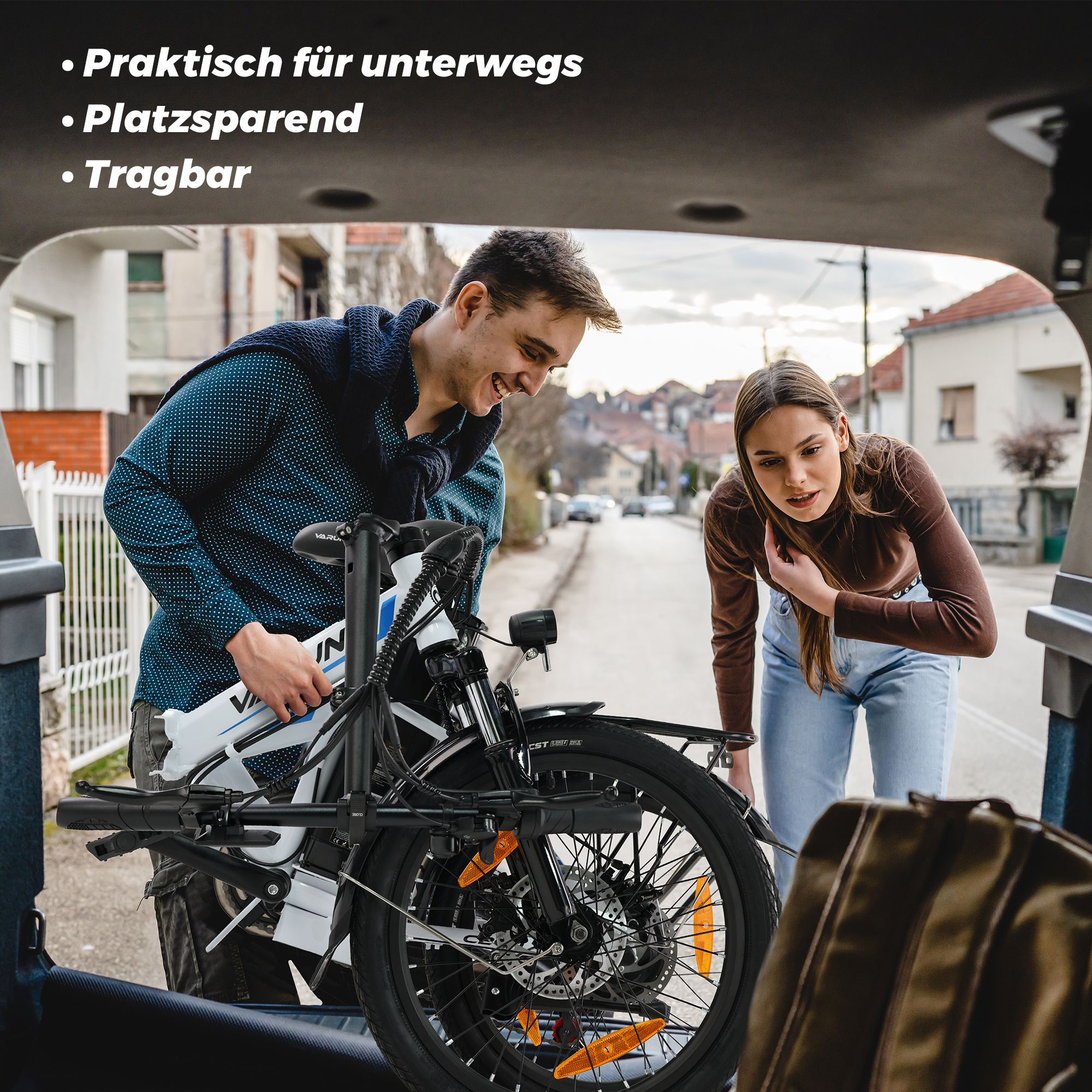 VARUN C20-1 PRO Bicicletta elettrica pieghevole, 48V 13Ah