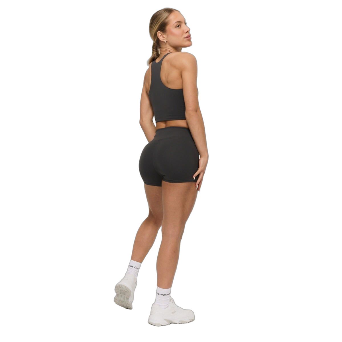 GymBeam Pantaloncini donna slim BEAT Charcoal