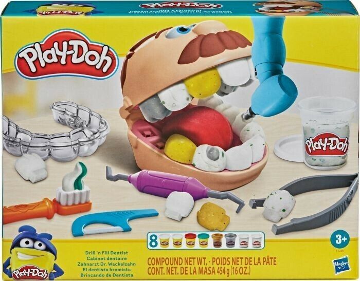Hasbro Play-Doh dentista Dr Wobbly Tooth, modellazione
