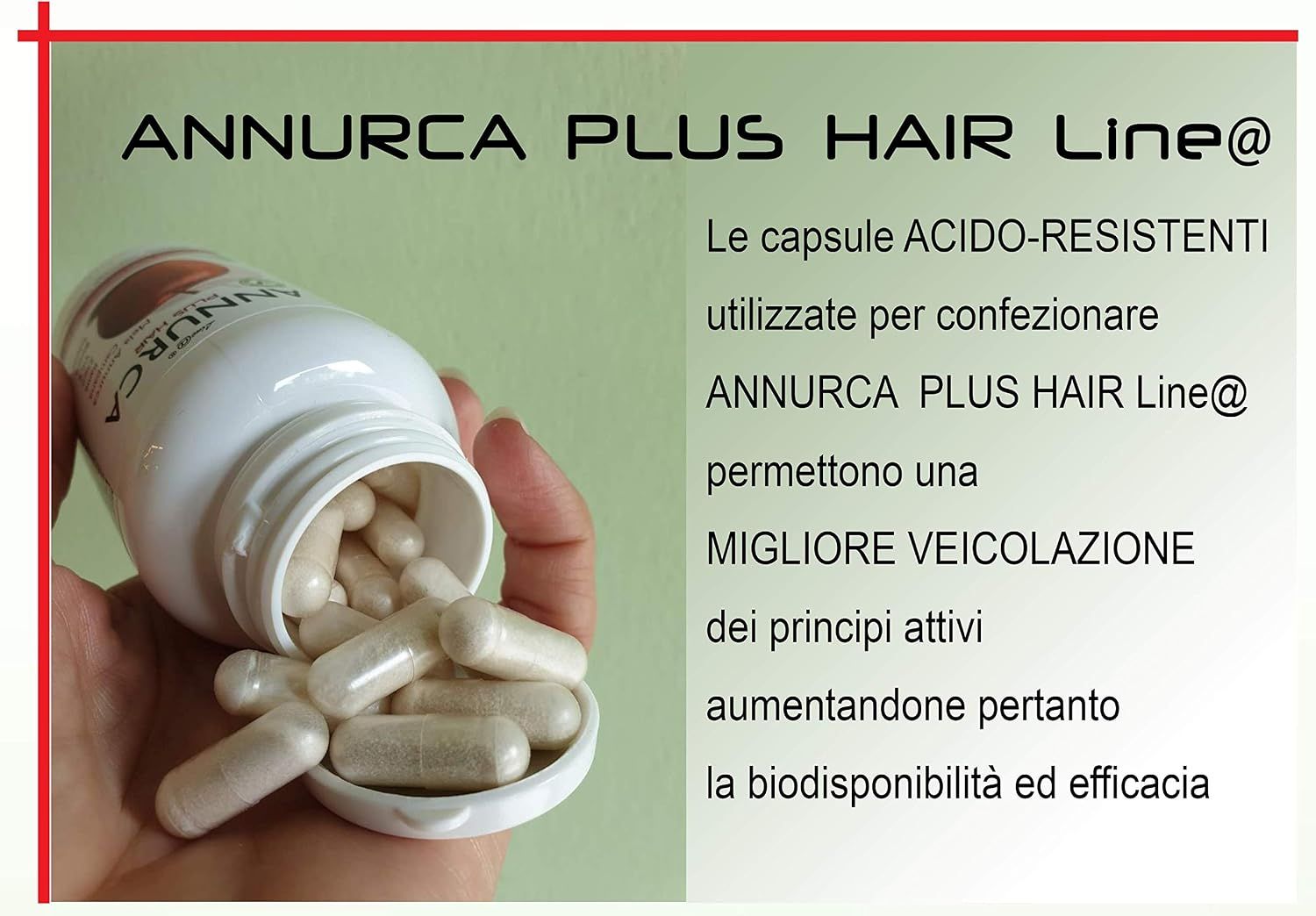 Annurca Plus Hair Line, integratore alimentare con estratto di mela, zinco, rame, biotina, selenio, vitamina E.