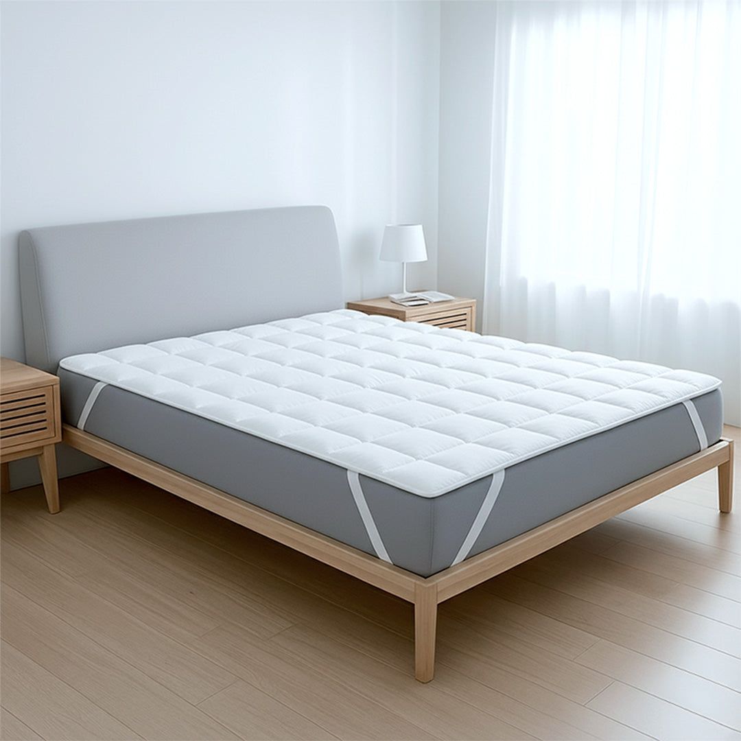 The White Stone Topper 160x190 cm in Ovatta da 500 gr | Coprimaterasso Imbottito