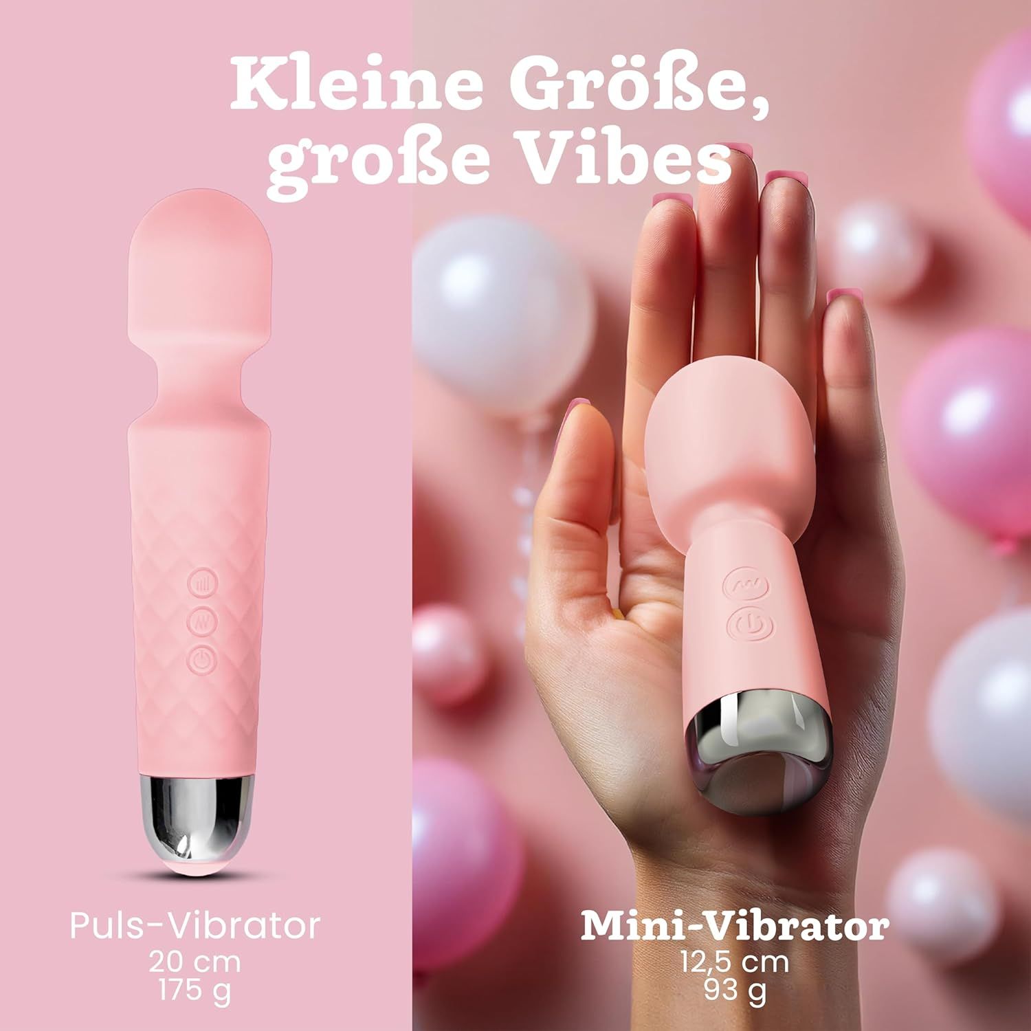 Oliver James Bullet Mini Vibratore, colore rosa pastello