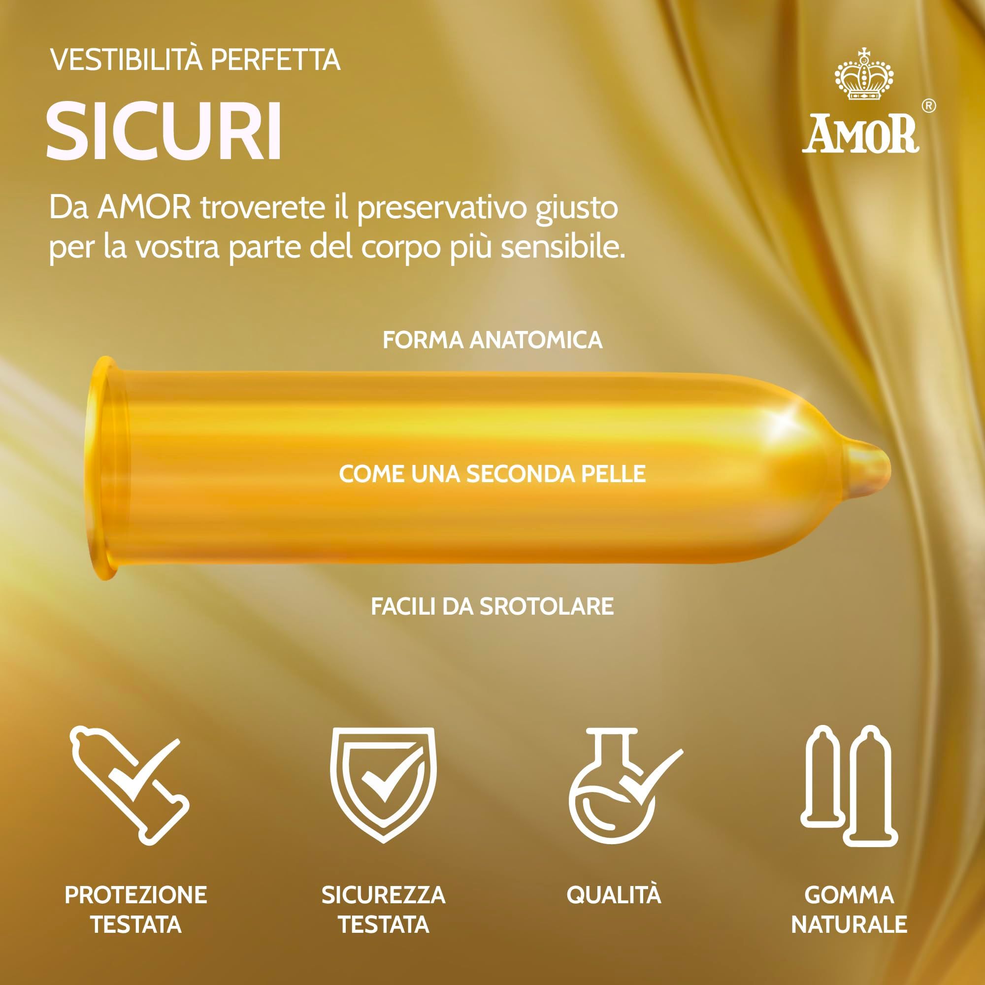 AMOR Gold Preservativi 53mm