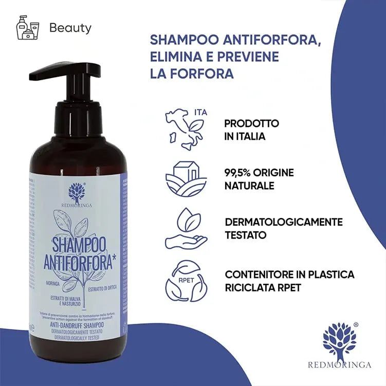 Shampoo Antiforfora BIO alla Moringa – Cute Purificata e Lenita