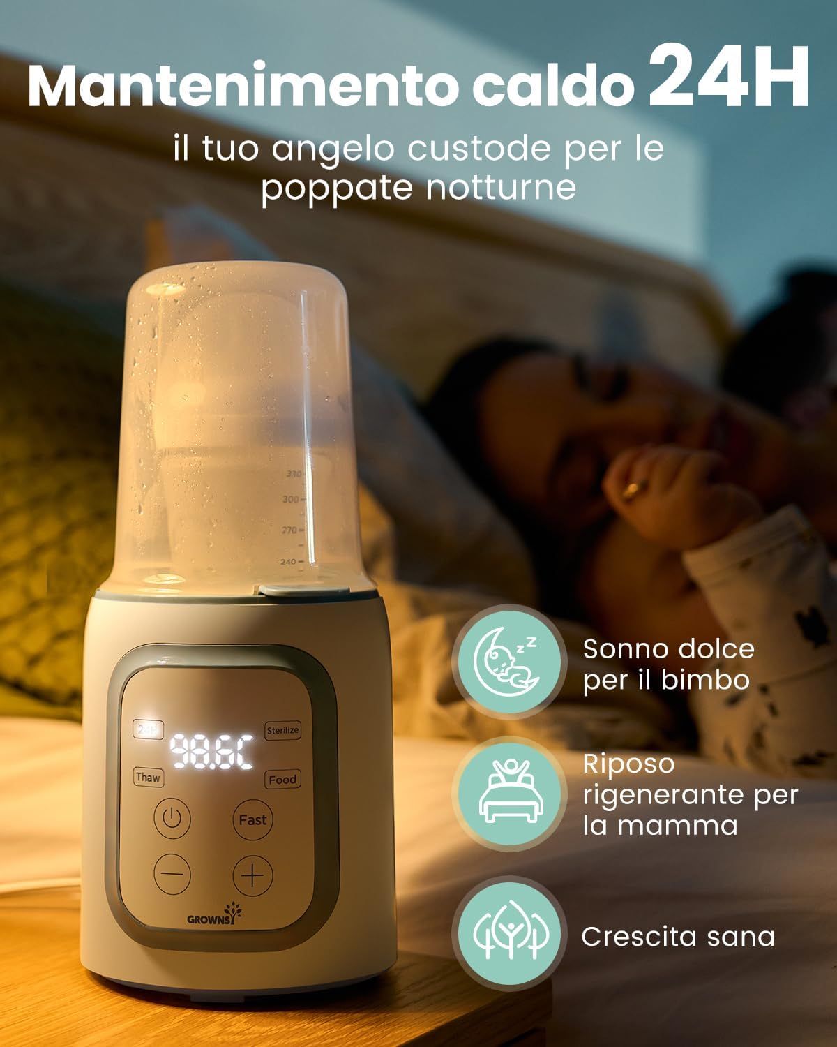 Scaldabiberon per bambini 10 in 1 Grownsy
