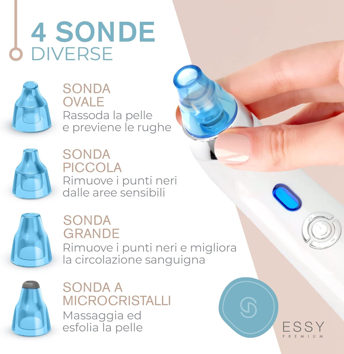 Essy aspiratore per punti neri, dispositivo pulizia pori