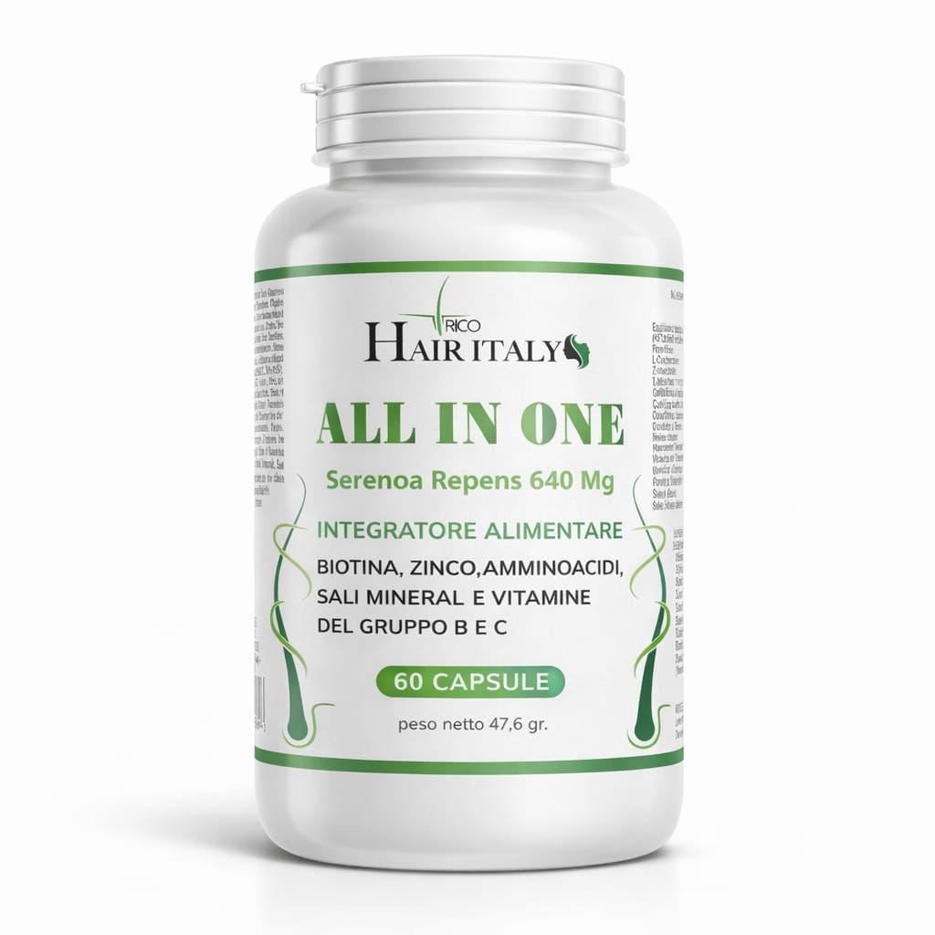 TRICO HAIR ITALY ALL IN ONE Integratore antiDHT Multivitaminico con Serenoa Repens
