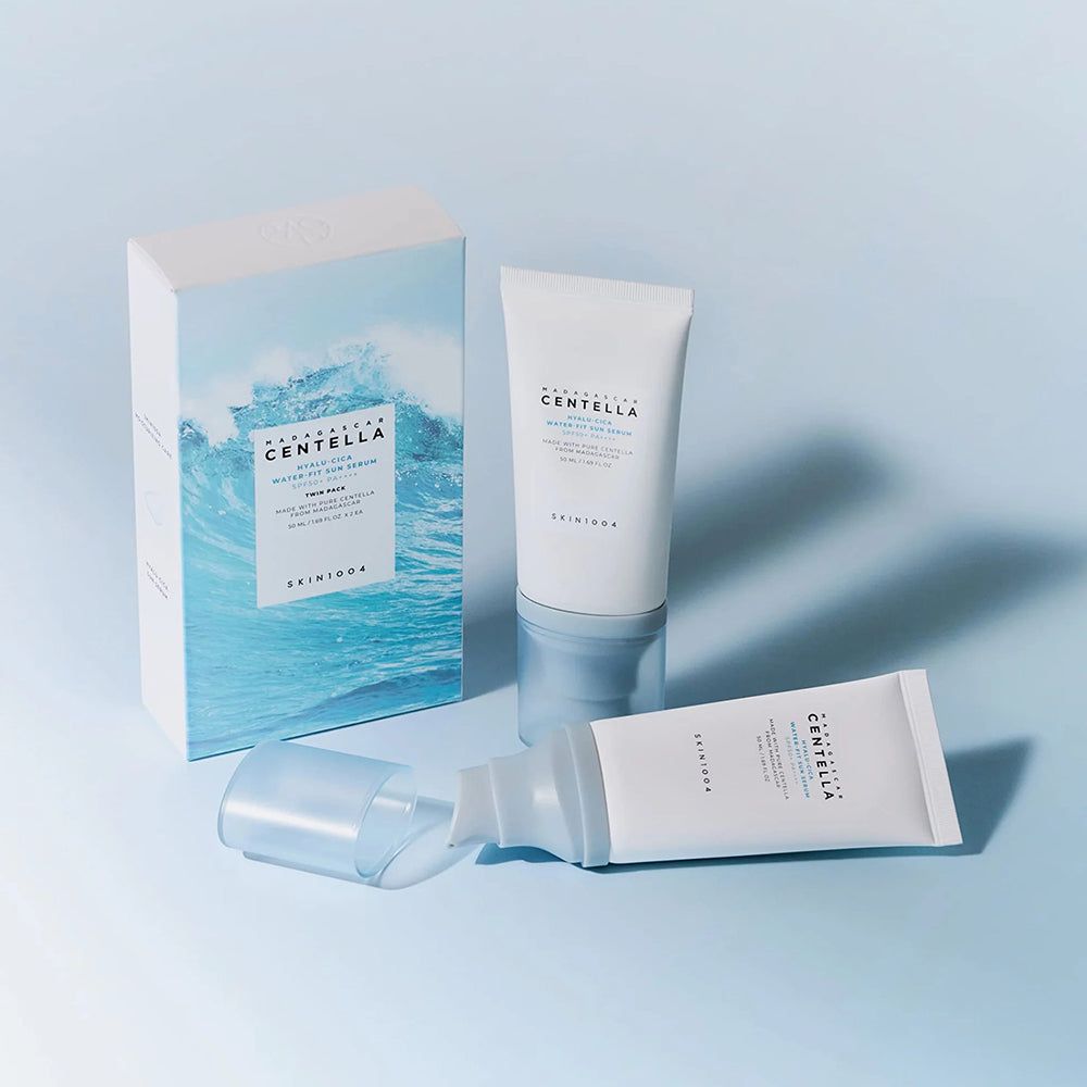 SKIN1004 Madagascar Centella Hyalu-Cica Water-Fit Set 2 x Crema Viso Hyalu-Cica Water-Fit-Sun SPF50+