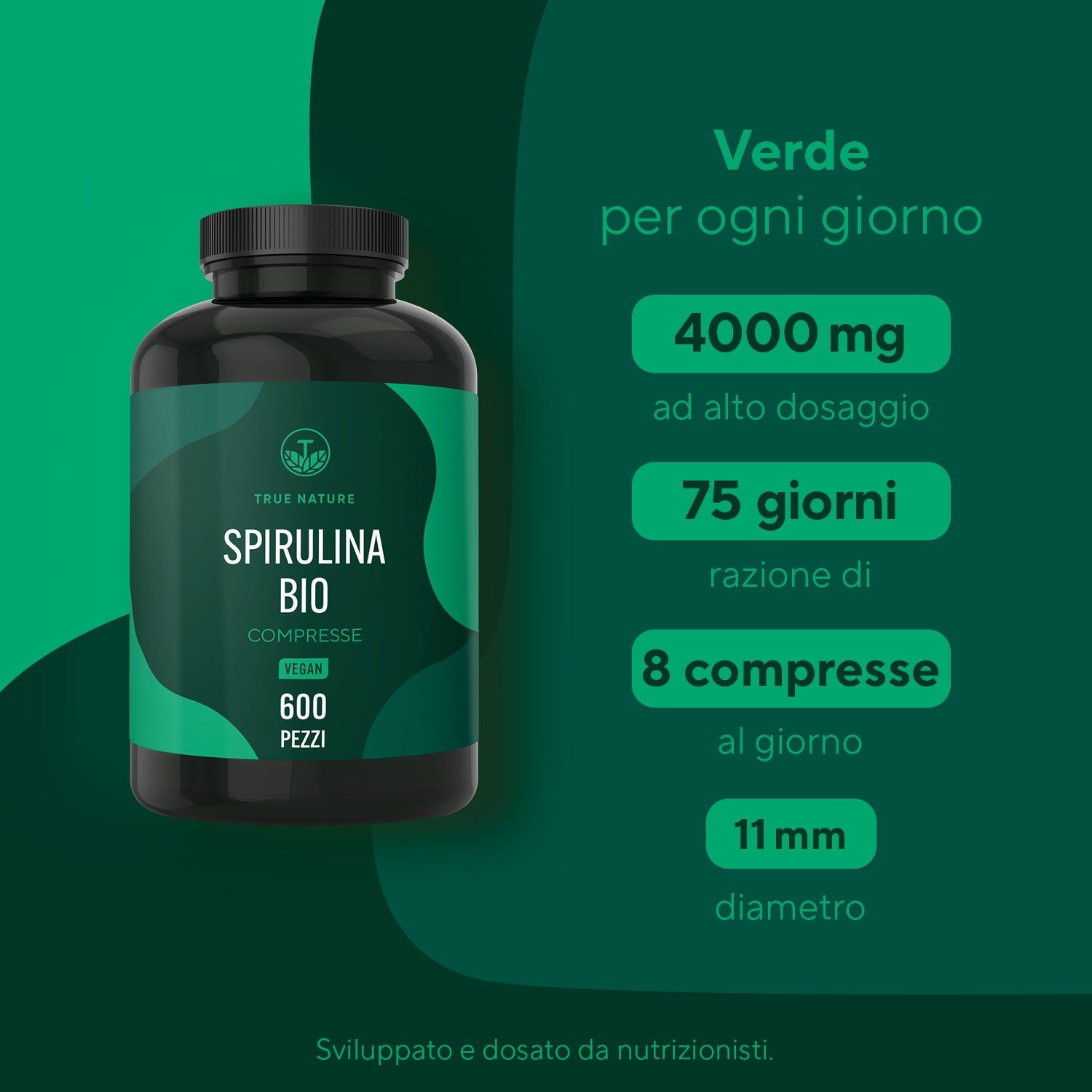 TRUE NATURE® Spirulina Bio Compresse