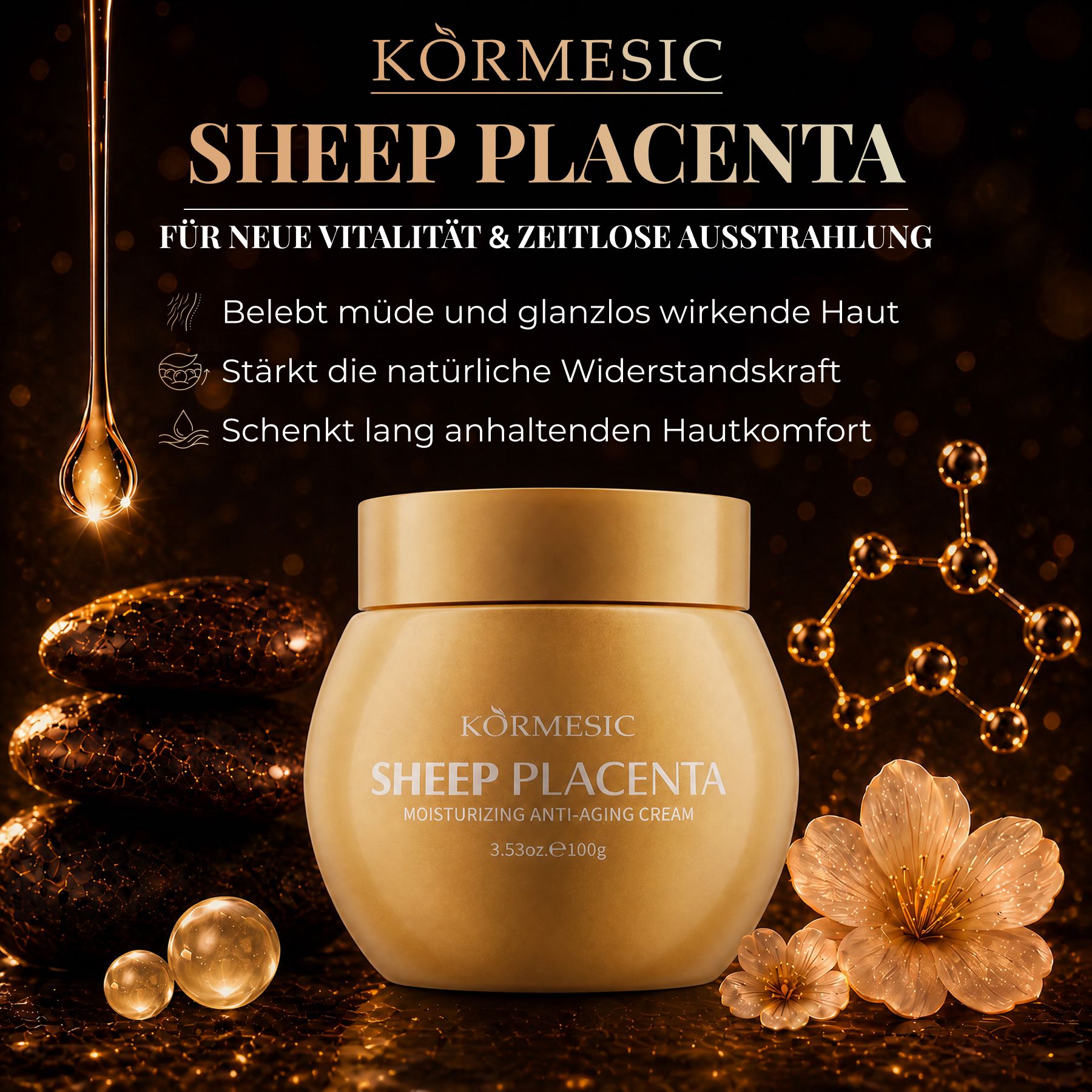 KORMESIC Crema viso alla placenta di pecora per la cura della pelle