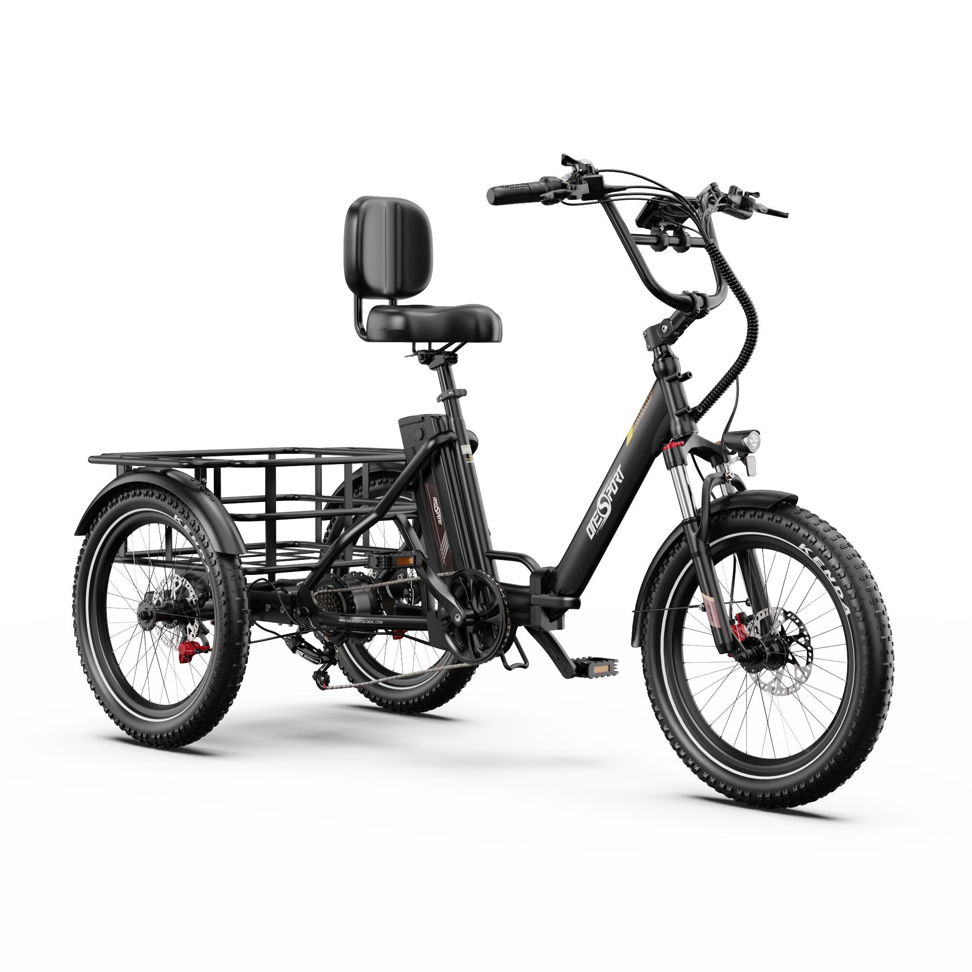ONESPORT OT30 PRO Triciclo elettrico cargo con motore da 500 W e batteria da 48 V 18 Ah