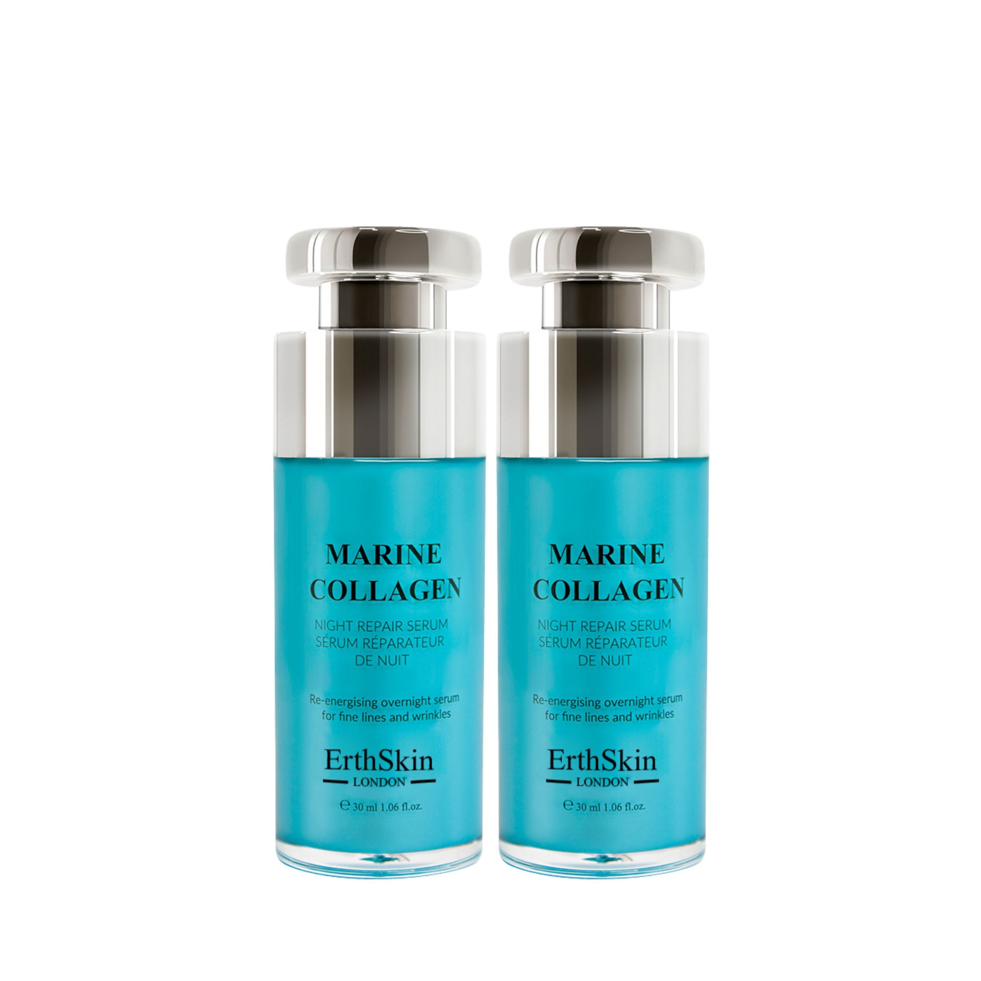 ErthSkin London 2x Anti-Aging Siero riparatore notturno al collagene marino