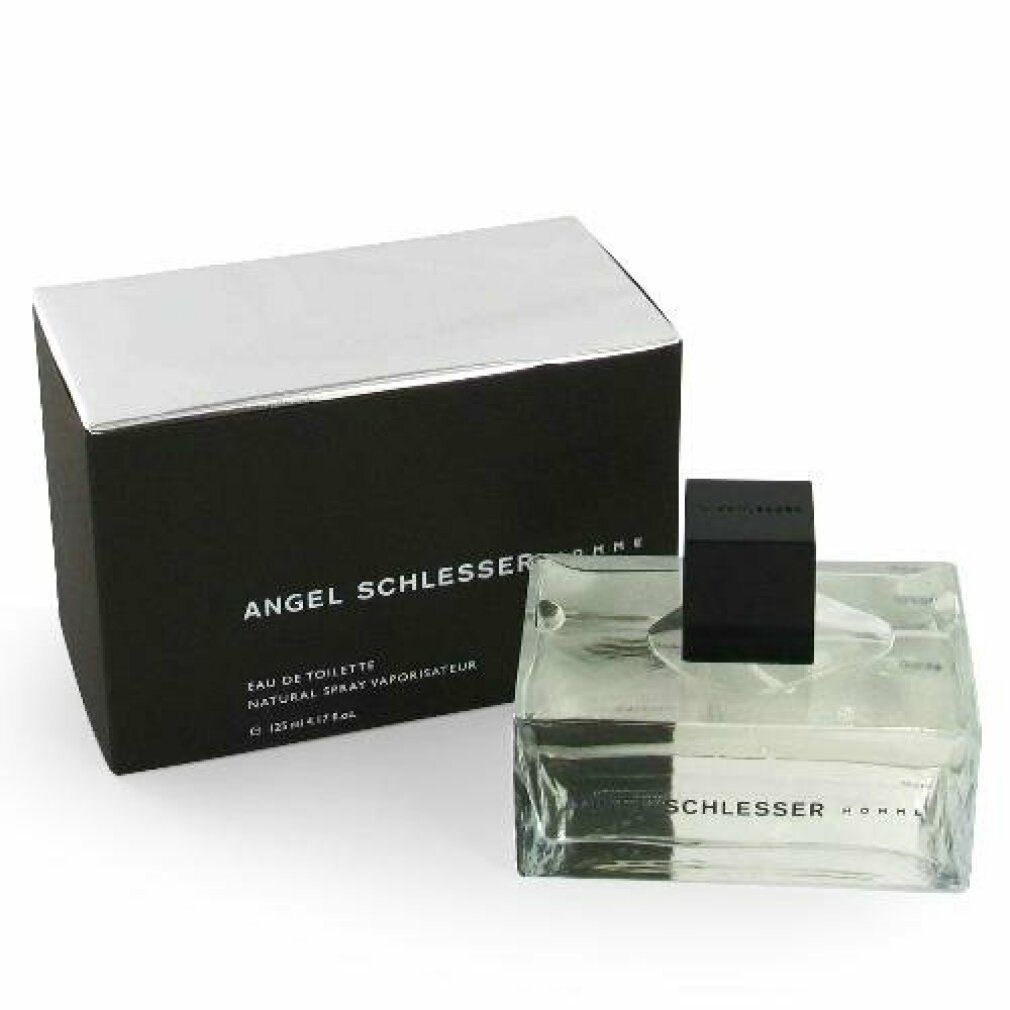 Flacone e scatola. Scritta: ANGEL SCHLESSER Homme. Eau de Toilette. 125ml.