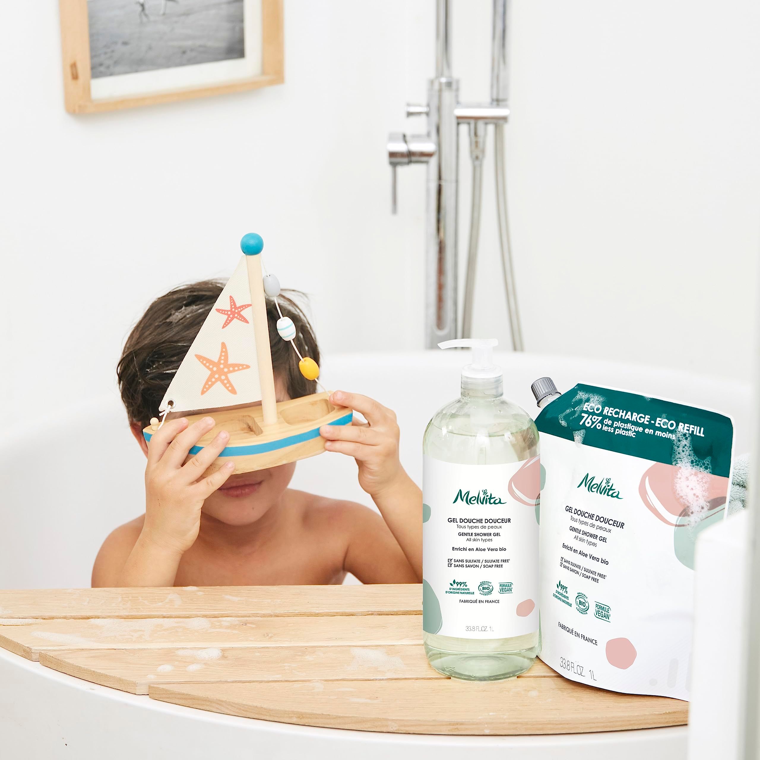 Melvita Gel doccia delicato biologico 1 L