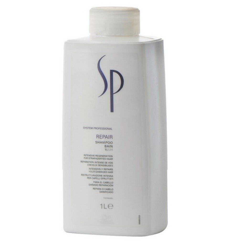 Flacone bianco SP Repair Shampoo, 1L.