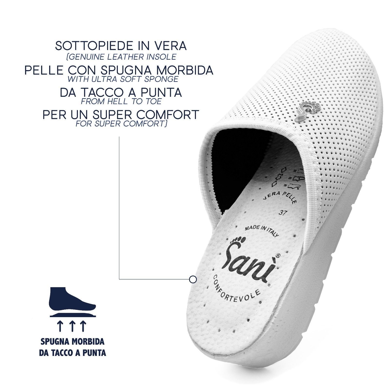 Ciabatte Sanitarie da Donna Pantofole con Tomaia Microforata FF