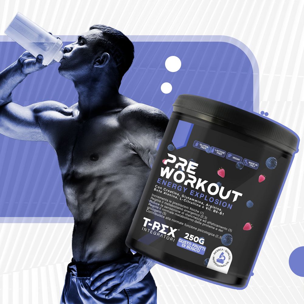 T-Rex Integratori Pre Workout frutti di bosco 250 g
