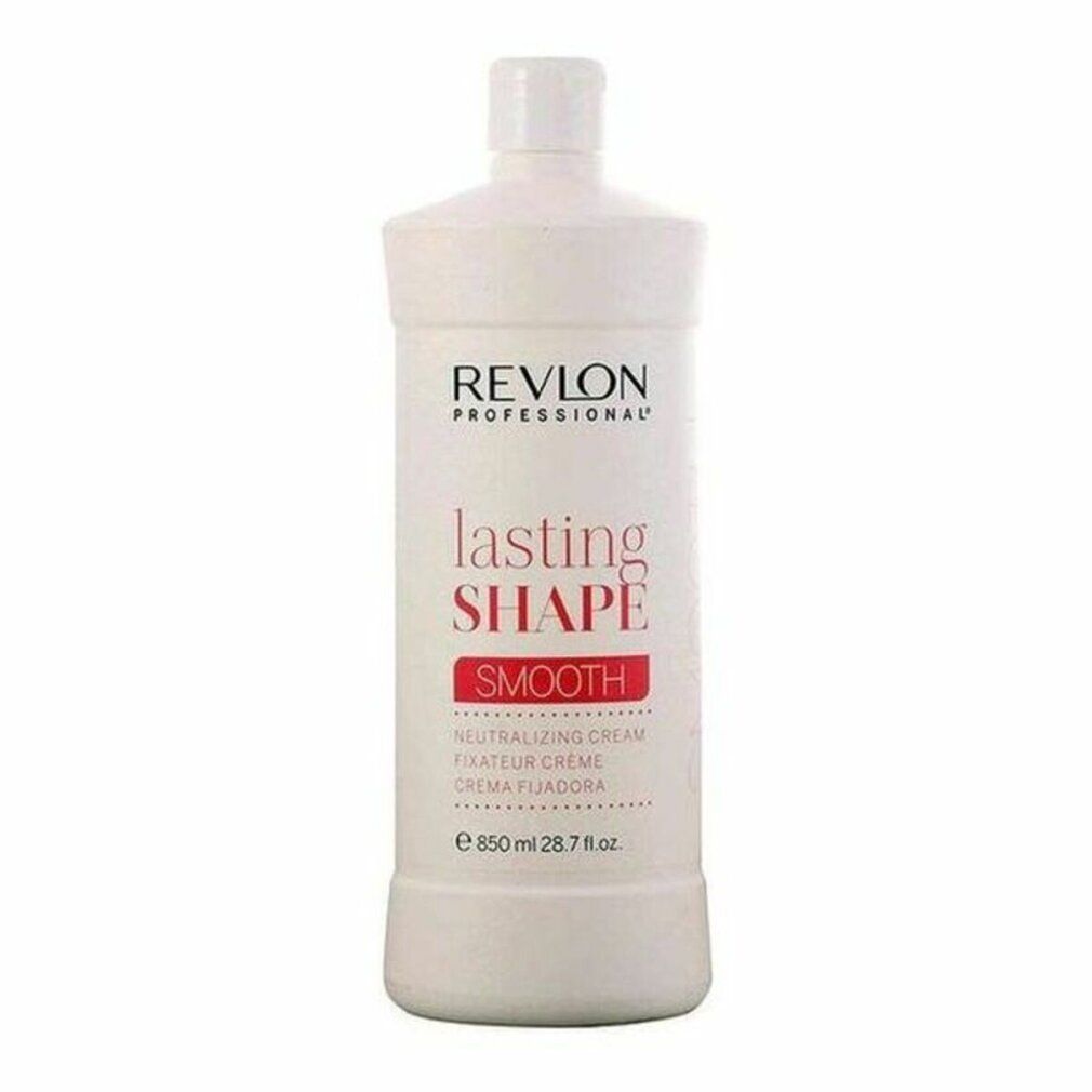 Flacone bianco Revlon Lasting Shape Smooth. Striscia rossa. Capacità 850 ml.