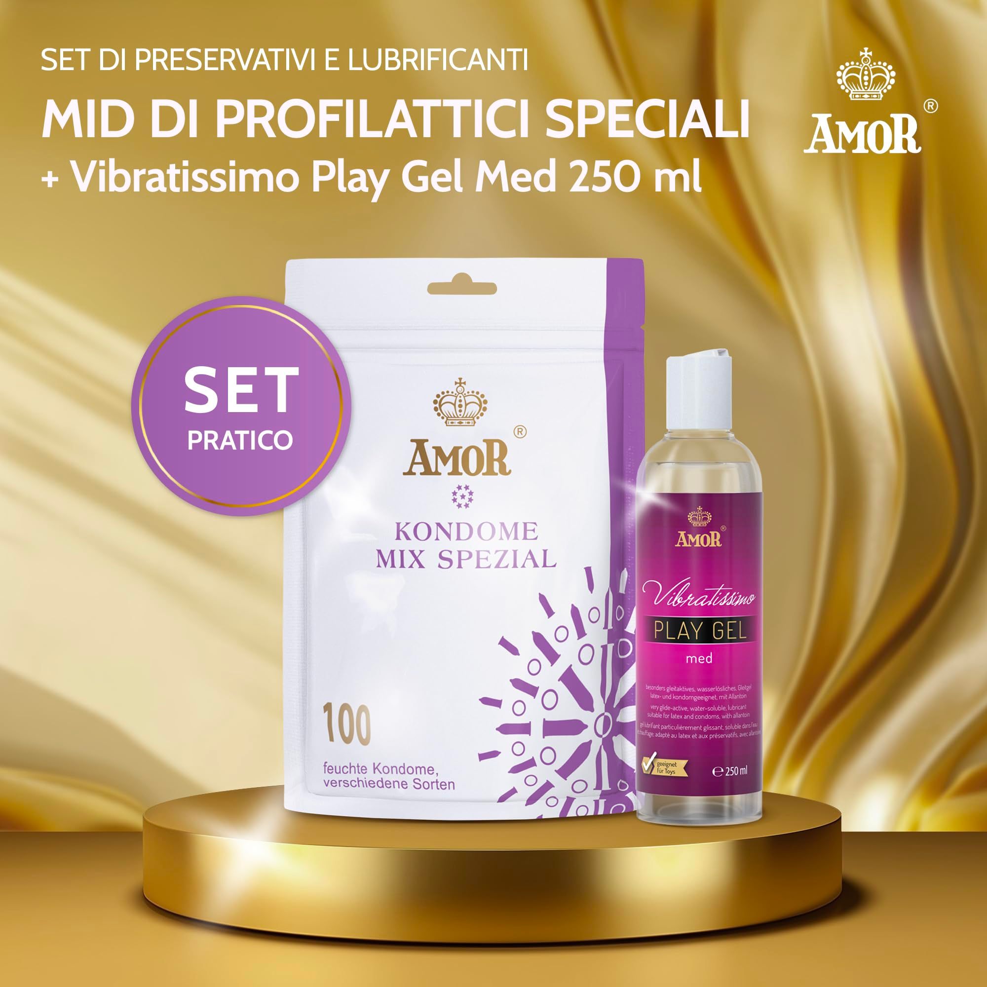 AMOR Mix Special Preservativi + PlayGel Natural Set