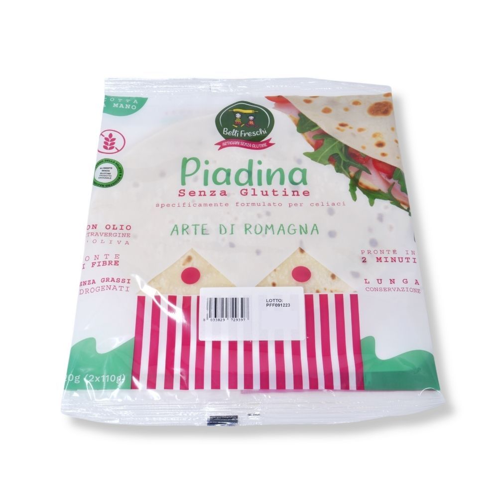 Piadina fuori frigo 2 pz Senza glutine - Belli Freschi