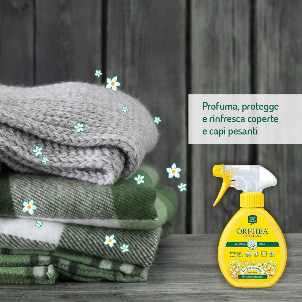 Orphea Salvalana Spray protezione tappeti e capi profumo naturale di fiori 150 ml
